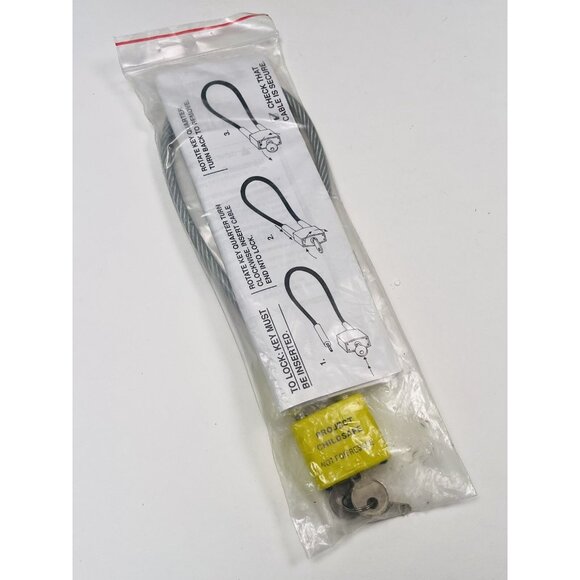 PROJECT CHILDSAFE Yellow Cable Safety Firearm Handgun GUN LOCK w/ 2 Keys NIP NEW - Picture 2 of 2
